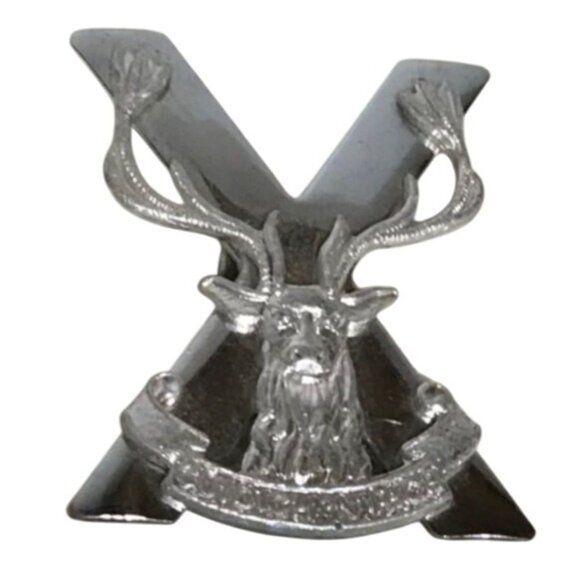Highland Brigade Cap Badge British Army Anodised Aluminium Staybright - Picture 1 of 6